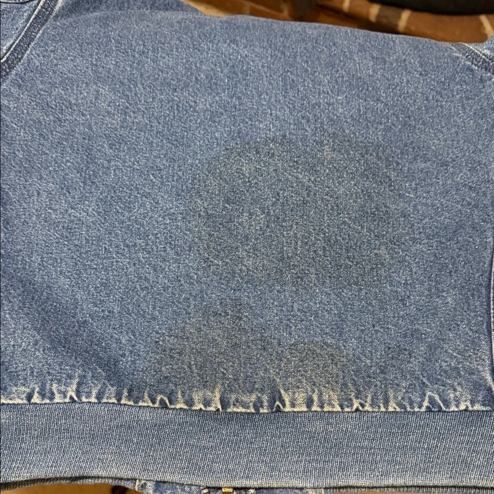 Vintage Carhartt Kids Hooded Denim Jacket, Size Medium 10/12.
